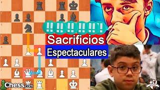 Faustino Oro Magnifico contra el Creativo Dubov haciendo Sacrificios Espectaculares