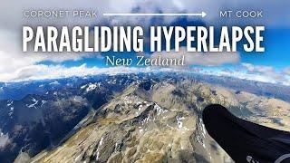 Paragliding Hyperlapse 4K | Coronet Peak to Mt Cook New Zealand