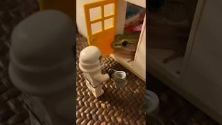 Frog Vs. Trick or Treater #frog #cutefrog #cute #lego #funny #halloween2023 #skit #shorts