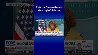 Speaker Johnson rips KJP’s ‘absurd’ excuse for border crisis #shorts