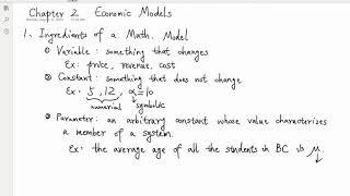 Chapter 2 Economic Models (1/3)