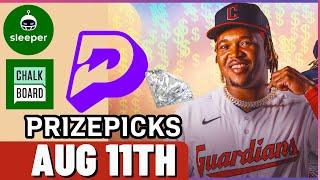 MLB PRIZEPICKS | CHALKBOARD | SLEEPER | PROP PICKS | SUNDAY | 8/11/2024 | MLB BETTING | BET PROPS