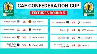 CAF Confederation Cup 2025 Fixtures Round 5 • Standings Table