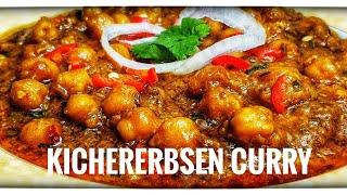 Kichererbsen Rezept Punjabi Style/Vegetarische Kichererbsen Curry/Chikar Cholay..