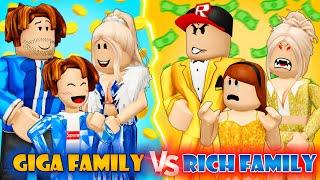 Rich and Giga Family in ROBLOX Brookhaven RP - FUNNY MOMENTS.