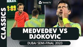 Gripping Daniil Medvedev vs Novak Djokovic Encounter! | Dubai 2023 Extended Highlights