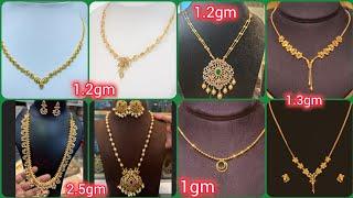 Very Light Weight Rani Haar gold necklace designs with price/Malabar gold chain necklace #kjk