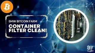 5MW Bitcoin Mining Farm Filter Cleaning