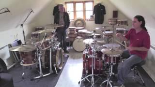 Derek Roddy grooving on Guru Drums