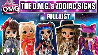 LOL SURPRISE OMG DOLL ZODIAC SIGNS FULL LIST!