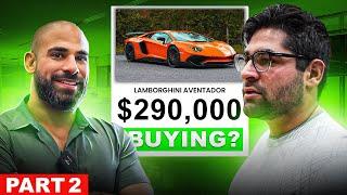 Buying A LAMBORGHINI AVENTADOR ! From a billionaires driveway!  (PART 2)