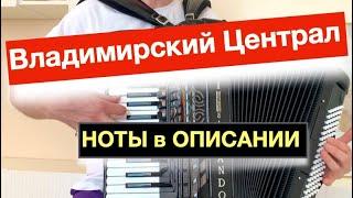 Владимирский централ песня Шансон на Аккордеоне Баяне ноты -  Урок Аккордеона с нуля