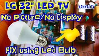 LG LED TV NO PICTURE/NO DISPLAY, HOW TO FIX USING LED BULB AS BACKLIGHT DRIVER