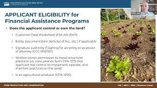 NRCS Conservation Stewardship Program Info Session for TA Providers