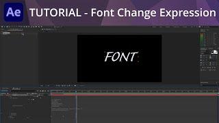 After Effects Tutorial - Font Change Expression