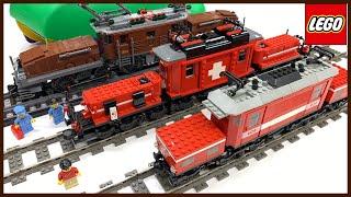 LEGO TRAIN CROCODILE LOCOMOTIVES - 10277, 10183, 4551 Comparison