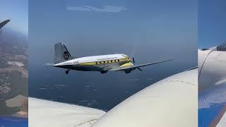 Triple Tree Fly-in 2019 in The Beech 18 along side the DC-3