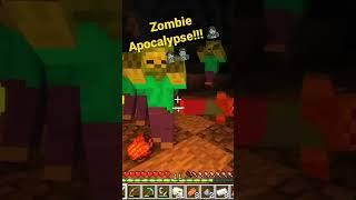 The Zombies are here!! #minecraft #minecraftshorts #zombiesurvival #minecraftsurvival #gameplays