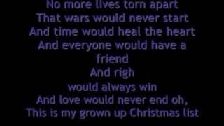 My Grown Up Christmas List - Kelly Clarkson