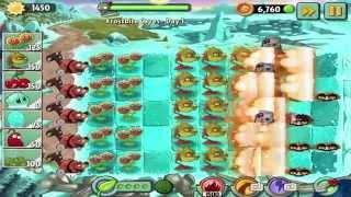 Plants vs Zombies 2 : Frostbite Caves - Day 1 Walkthrough