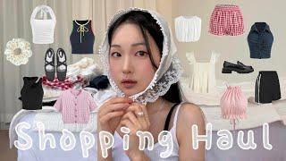 HAUL ⋰˚ 내돈내산 샵사이다 여름 패션하울 데일리부터 휴양지룩까지 귀여운 것만 모았따 (핀터레스트 따라잡기)