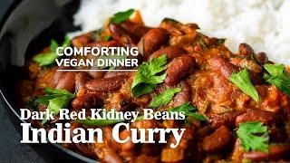 Dark Red Kidney Beans Indian Curry | Vegan Curry Recipe