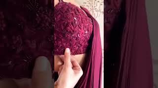 Maroon Readymade Saree With Belt#shorts#youtubeshorts#trending#viral#shortsvideo#style#outfit