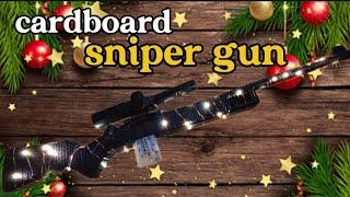 cardboard Christmas sniper gun #cardboardcraft #cardboard #christmas #sniper #tutorial #fakegun