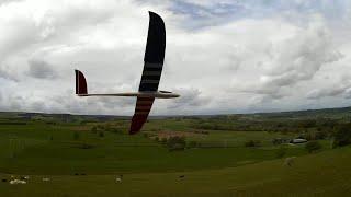 Mini excel Simprop rc glider slope flying