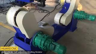 Self-adjusting pipe welding rotator show