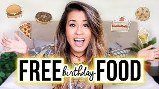 HOW TO GET FREE FOOD ON YOUR BIRTHDAY! | Ariel Hamilton