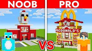 MCDONALDS vs KFC House Build Challenge in Minecraft