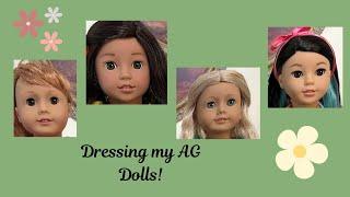 Dressing my American Girl dolls in clothing from my recent haul!