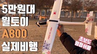 [가성비 RC비행기] 5만원 Wltoys XK A800 실제비행: Budget RC Plane A800 Maiden Flight, Drone 드론과는 다른 맛!