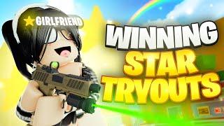 Winning STAR TRYOUTS On My GIRLFRIENDS Account (Da Hood)