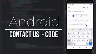 How to make "Contact Us" In Android Studio Apps