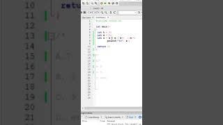 #10 C Interview Program | C Coding Program | learn tutorial in Hindi #Shorts
