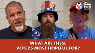 What are these Trump supporters most hopeful for in this election?