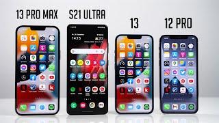 Apple iPhone 13 Pro Max vs. Samsung Galaxy S21 Ultra vs. iPhone 13 vs. 12 Pro - Benchmark | SwagTab