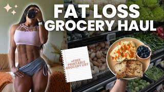 grocery haul for fat loss | low cal swaps + weight loss staples + FREE grocery list