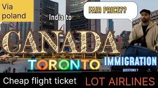 India to Canada // via Poland // LOT Polish Airlines \\ cheap flight ticket \\ Mumbai to Toronto