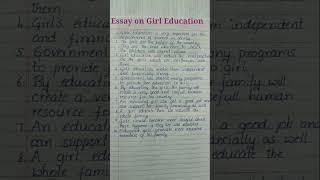 Essay on Girls Education# 10 lines Essay on Girls Education # Importance of Girls Education