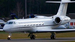 Gulfstream G550 N636MF Take-Off at Bern