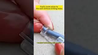 Easily route wires to the wall without drilling holes #lifetips #diy #lifetipsforyou