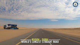 Highway 10 Saudi Arabia | World's Longest Straight Rd - 4K Drive