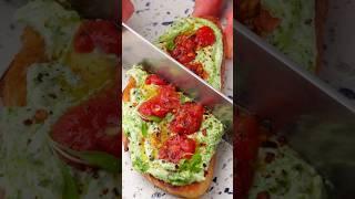 Garlicky Ricotta-Pesto #breakfastrecipe #pesto #toast #asmr