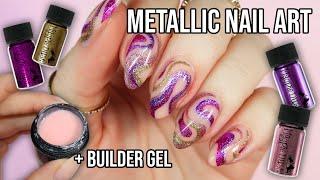 Structure Gel Manicure | Metallic Nail Art Using Chrome Powder! 