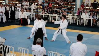 Disputa de shiai kumite Ricardo Buzzi e Cristiano Conceição da Silva campeonato brasileiro CBKT 2014