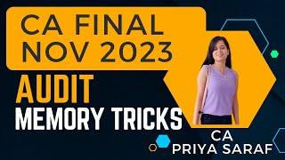 CA Final Audit Revision Nov 2023 | Memory tricks | Audit ch 4 | Automated Environment