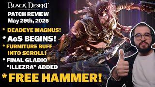  BDO | BIG "W" UPDATE! | AoS Begins | FREE HAMMER | Final Gladio - Illezra | Deadeye Magnus |